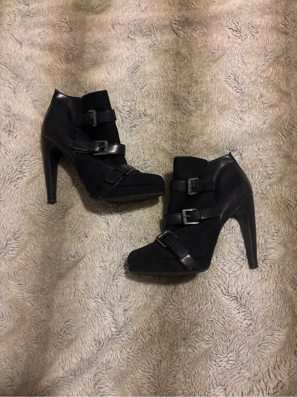 Black Heeled Booties - size 7